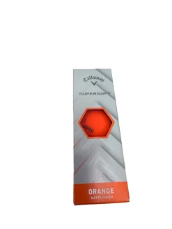 New Callaway SUPER SOFT - 3 Ball - Golf Ball Sleeve Orange