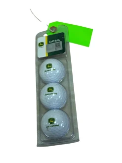 New JOHN DEERE GOLF BALLS 3 Ball - Golf Ball Sleeve
