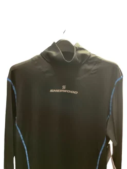New Sher-wood Long Sleeve With Neck Guard Hockey Tops Senior Black LG