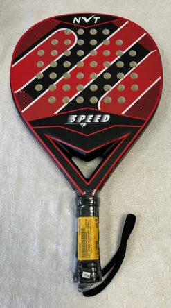 NVT SPEED PLATFORM TENNIS PADDLE Black/Red New wrapper still on grip