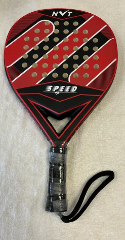 NVT SPEED PLATFORM TENNIS PADDLE Black/Red New wrapper still on grip