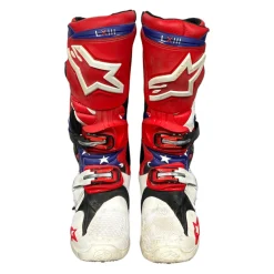 Used Alpine Stars TECH 10 Mens Motocross Boots Navy Blue Senior 8