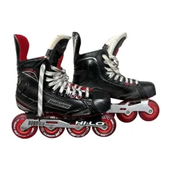 Used Bauer VAPOR Senior Roller Quad Skates Black Senior 8.5