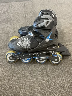 Used Bladerunner PHOENIX ADJUSTABLE 5-8 Junior Rec Fitness Skates Royal Blue Adjustable