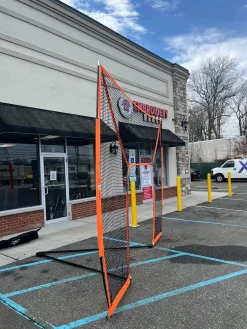 Used Bownet Lacrosse Goals halo lacrosse barrier net