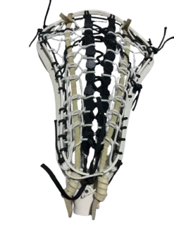 Used Brine AMONTE HEAD - STRUNG Womens Lacrosse Head White And Black