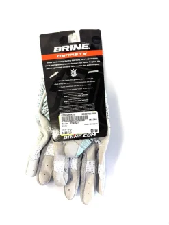 Used Brine DYNASTY Lacrosse Gloves Womens Grey LG
