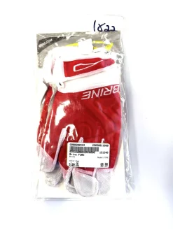Used Brine FIRE Lacrosse Gloves Womens Red XL