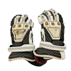 Used Brine KING Lacrosse Gloves Mens White LG