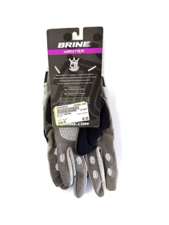 Used Brine MANTRA Lacrosse Gloves Womens Black XL