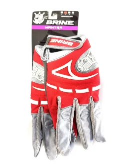 Used Brine MANTRA Lacrosse Gloves Womens Red LG