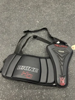 Used Brine TRIUMPH HD Lacrosse Rib Pads Black SM