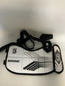 Used Brine UPRISING Lacrosse Rib Pads White Senior