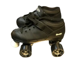 Used Chicago Skates Bullet Quad Men's Speed Roller Skates Black Senior 5