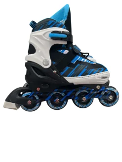 Used ECOO Senior Roller Quad Skates Royal Blue Adjustable