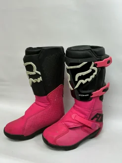 Used Fox COMP Junior Boots Pink Adjustable