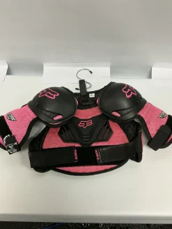 Used Fox KIDS M/L CHEST PROTECTOR Junior Neck Brace Pink