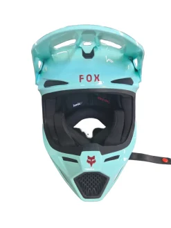 Used Fox NEW V3 DRIP ADULT MOTOCROSS HELMET Adult Helmet Turquoise LG