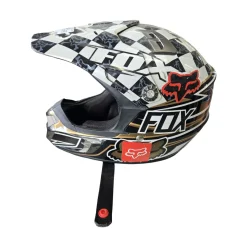 Used Fox PILOT V2 JR MOTOCROSS HELMET Junior Helmet Black SM