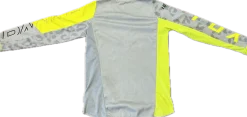 Used Fox Youth Top Grey And Lime SM