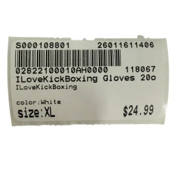 Used ILoveKickBoxing Martial Arts Gloves 20 oz White XL