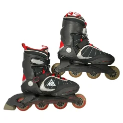 Used K2 RAIDER II ADJ 6-8 Senior Rec Fitness Skates Black Adjustable