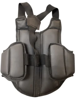 Used Martial Arts Chest Guard Black SM