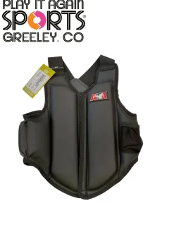 Used Martial Arts Chest Guard Black XS