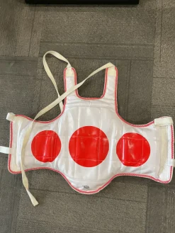 Used Martial Arts Chest Guard White SM