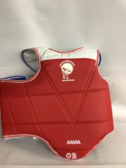 Used Martial Arts Chest Guard Red MD