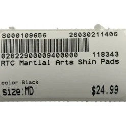 Used Martial Arts Shin Pads Black MD