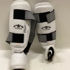 Used Martial Arts Shin Pads White SM
