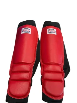 Used Martial Arts Shin Pads Red XL