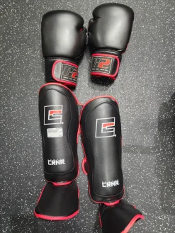Used Martial Arts Shin Pads Black LG