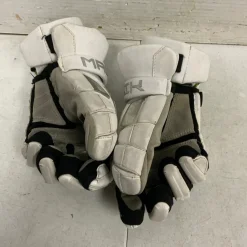 Used Maverik M5 Lacrosse Gloves Junior White 12"