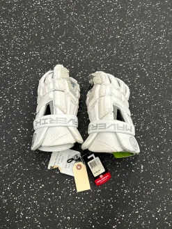 Used Maverik M6 Lacrosse Gloves Mens White LG