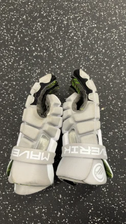Used Maverik MX Lacrosse Gloves Mens Grey LG