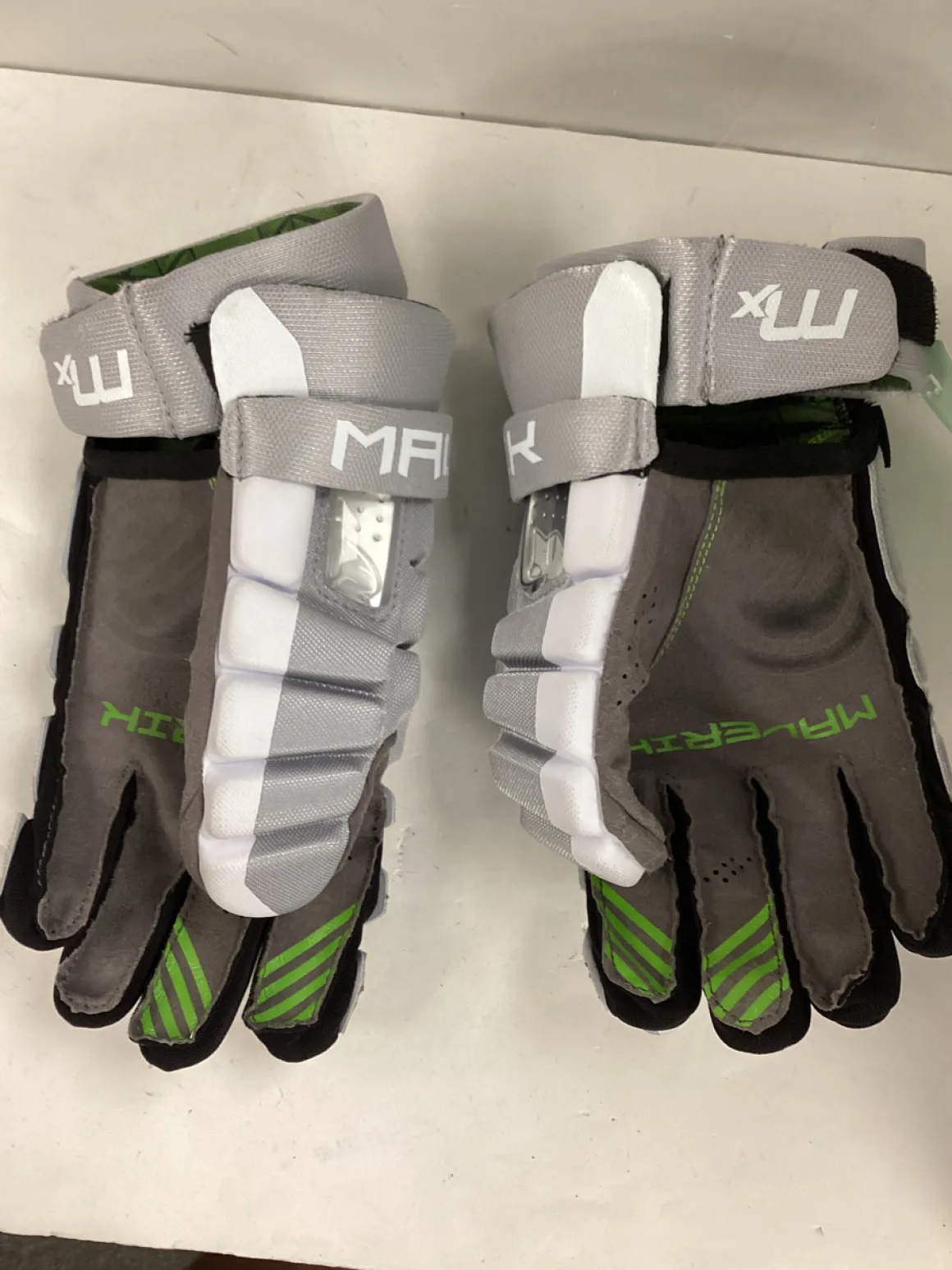 Used Maverik MX Lacrosse Gloves Mens Grey 13"