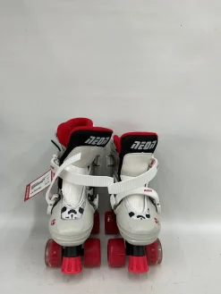 Used NEON Junior Roller Quad Skates White Adjustable
