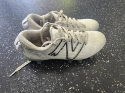 Used New Balance FREEZE LAX Cleats Mens White Senior 6