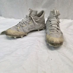 Used New Balance FREEZE LAX Cleats Mens White Senior 8.5