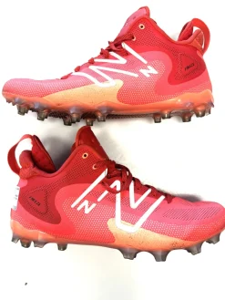 Used New Balance LAX Cleats Mens Red Senior 12