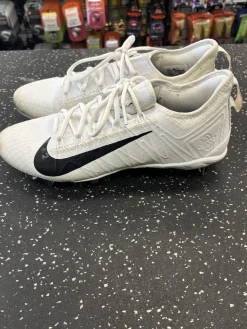 Used Nike HURACHE 7 LAX Cleats Mens White Senior 11.5