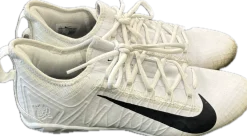 Used Nike HURACHE 7 LAX Cleats Mens White Senior 11.5