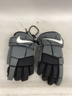 Used Nike VAPOR LT Lacrosse Gloves Junior Grey MD