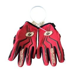 Used O'Neill MOTOCROSS YOUTH GLOVES Junior Gloves Red 6"
