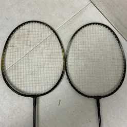 Used 2PC RACQUET SET Adult Badminton Racquet Black Unknown