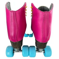 Used Riedell Senior Roller Quad Skates Pink Senior 9