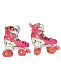 Used RollerDerby ADJ ROLLERSKATES 12-2 Child Roller Quad Skates Pink Adjustable