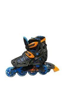 Used RollerDerby BLUE/ORANGE INLINE Junior Aggressive Skates Black Junior 02